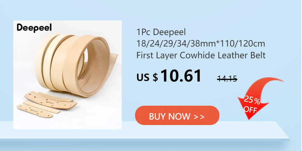1Pc Deepeel 18/24/29/34/38mm*110/120cm First Layer Cowhide Leather Belt with Pin Buckle Head DIY Handmade Crafts Accessories