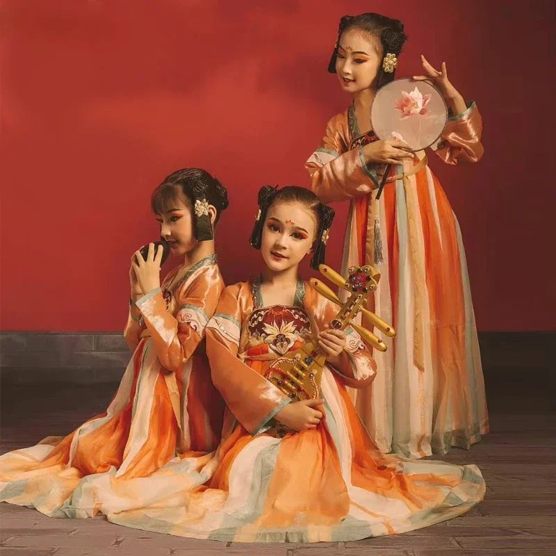 

Chinese Style Classical Hanfu Dance Costumes Tang Dynasty Elegant Princess Dance Traditional Festival Party Stage Dance Costume