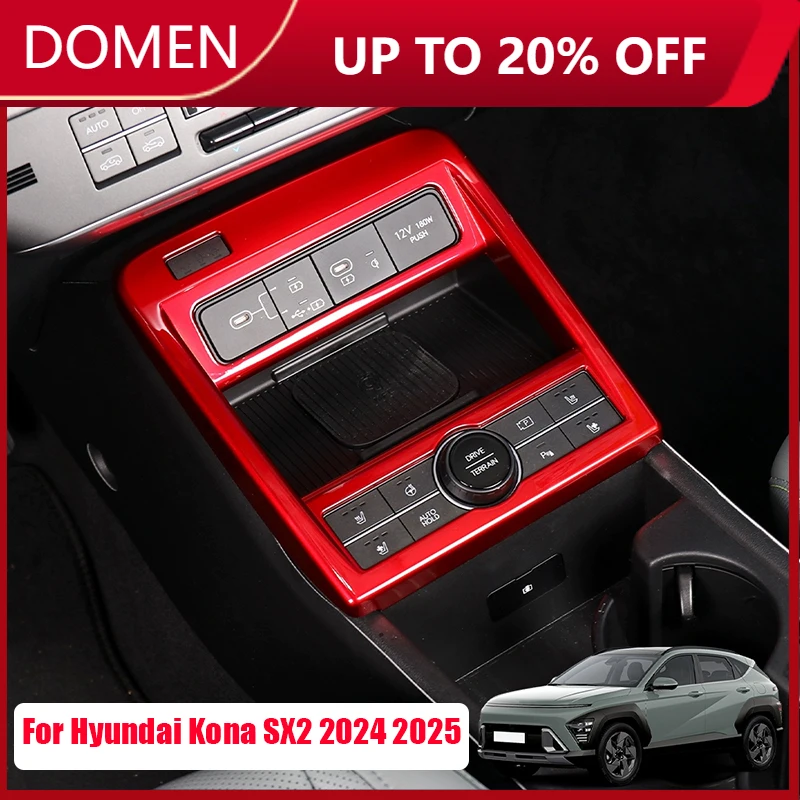

Для Hyundai Kona SX2 2024 2025 передний ряд USB-панели декоративная рамка из АБС-пластика внутренняя часть модификации