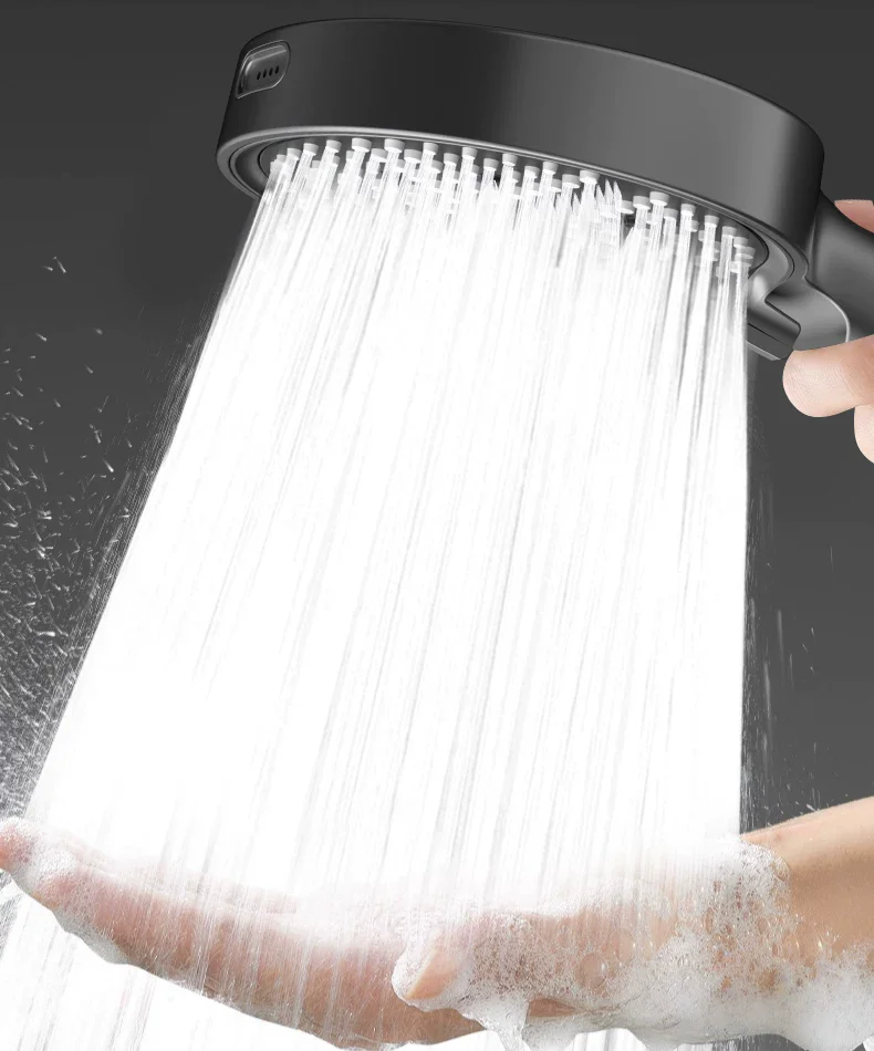 

New 135MM Large Panel Filtered Shower Head High Pressure Spray Nozzle 6 Modes Adjustable Spa Showerhead Bathroom Accessories