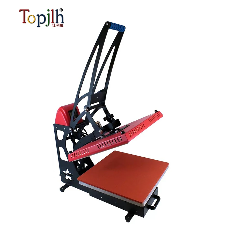 

Topjlh manufacturer supply 2024 latest professional 38x38cm 40x60cm heat press Printing Flat Manual Heat Press Machine