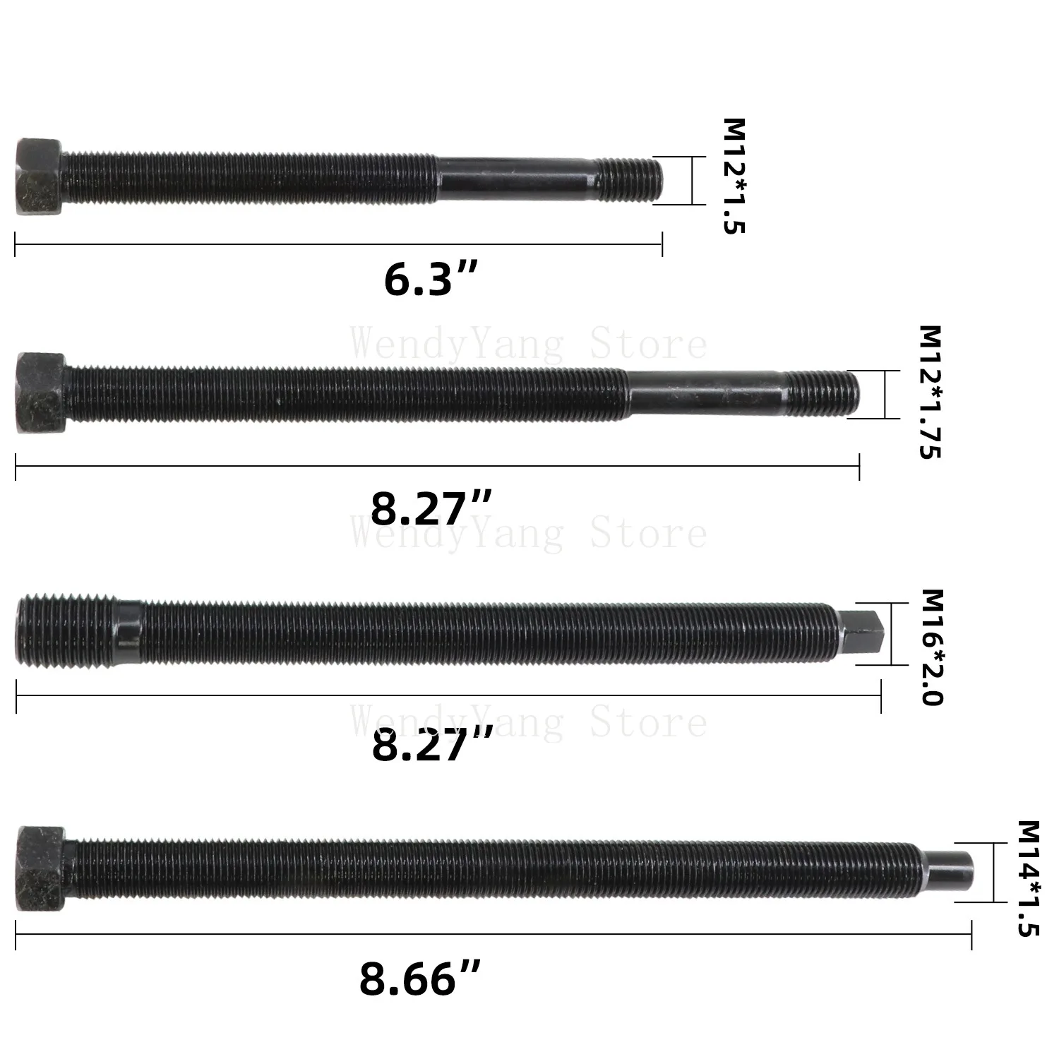 

5-компонентный съемник коленчатого шкива двигателя Harmonic Balancer, инструмент для удаления и установки длинной руки