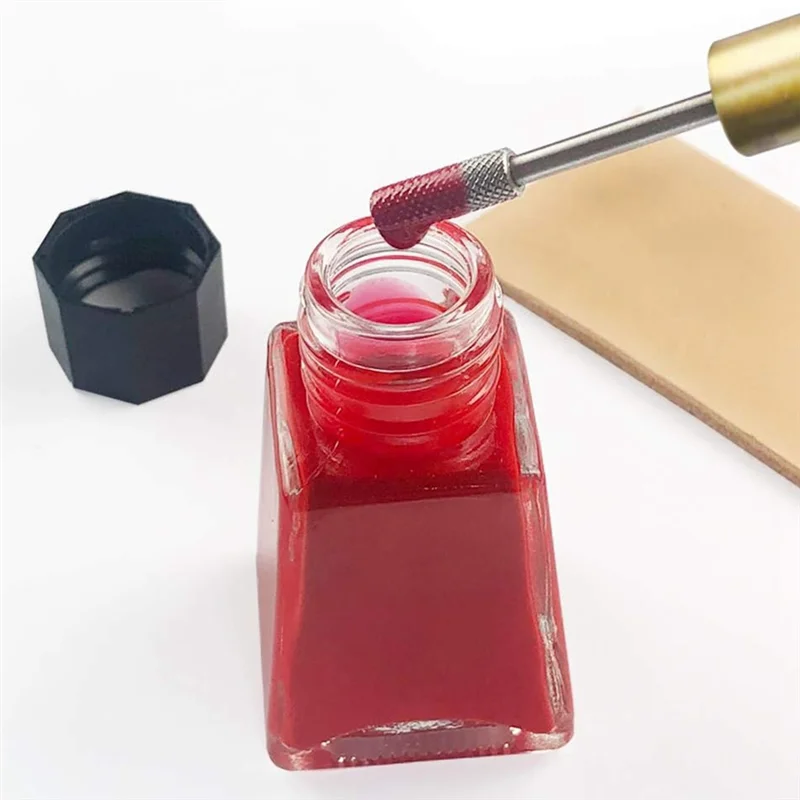 

Инструмент для окрашивания кромок кожи с двойным подшипником LNHF, для ручки из черного дерева, набор качения из 2 предметов, для гладкой отделки, двойная покраска