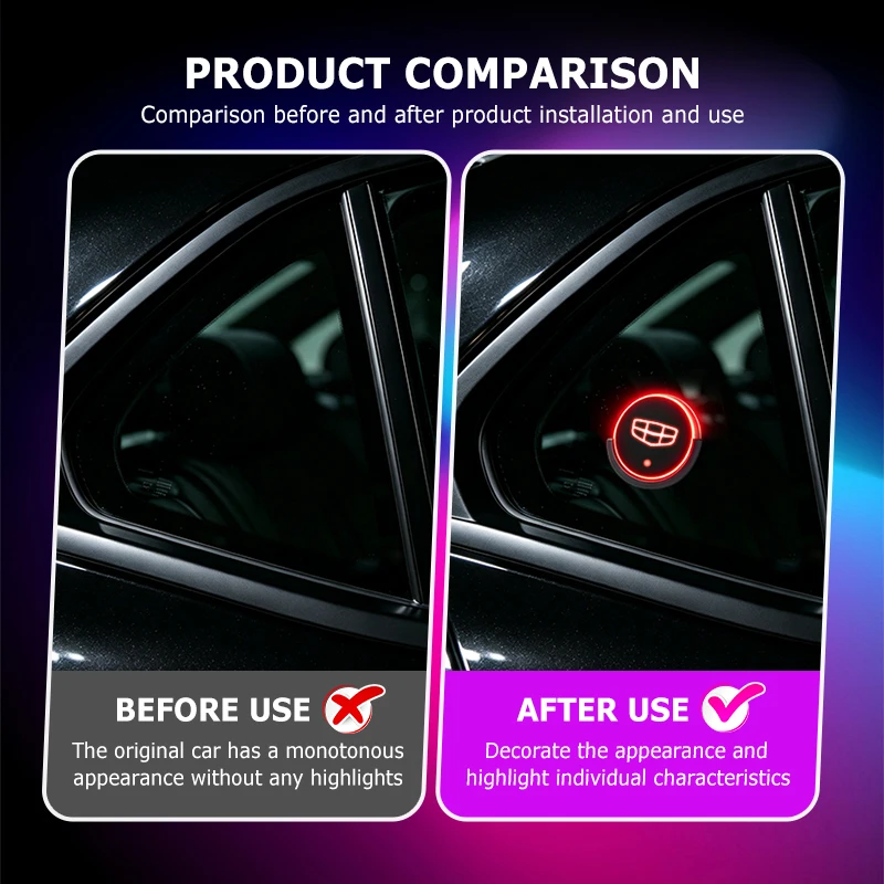 Car Interior LED Induction Light Auto Side Window Ambient Lamp For Geely Geometry C Tugella GC9 X7 GX3 CK GC6 LC EC8 CK2 CK3 view 3