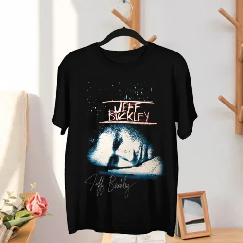 JEFF BUCKLEY Face Signature T Shirt black Size S-4XL