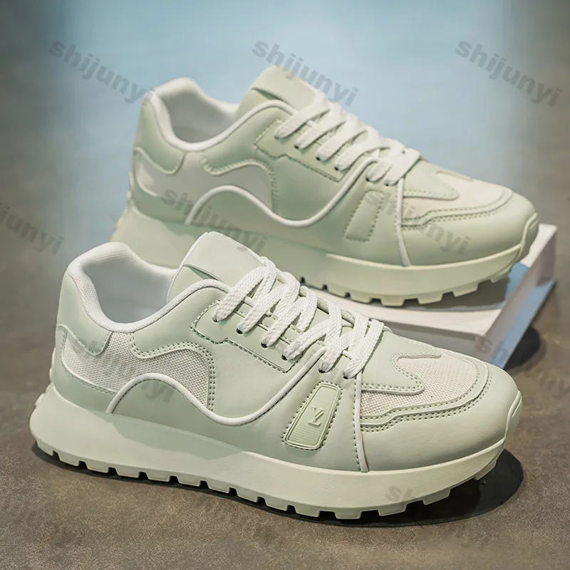 

Мужские белые кроссовки, осенняя модная уличная повседневная обувь на шнуровке, легкие удобные дышащие нескользящие кроссовки с сеткой