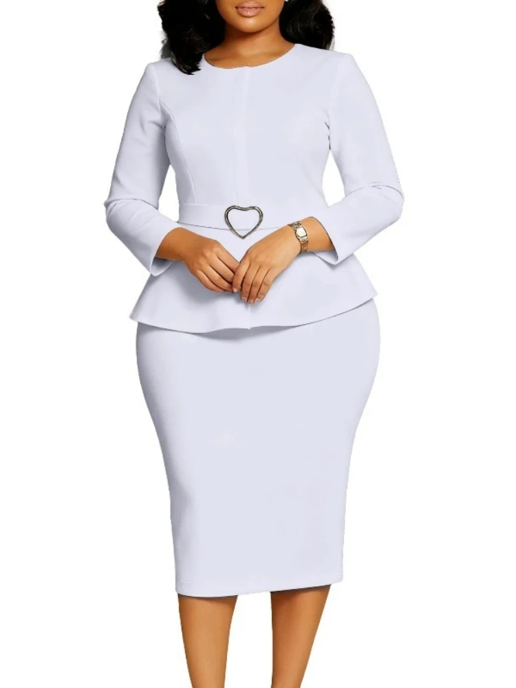 

Autumn Elegant African Women Long Sleeve O-neck Polyester Party Evening Bodycon Midi Dress Dashiki African Dresses for Women