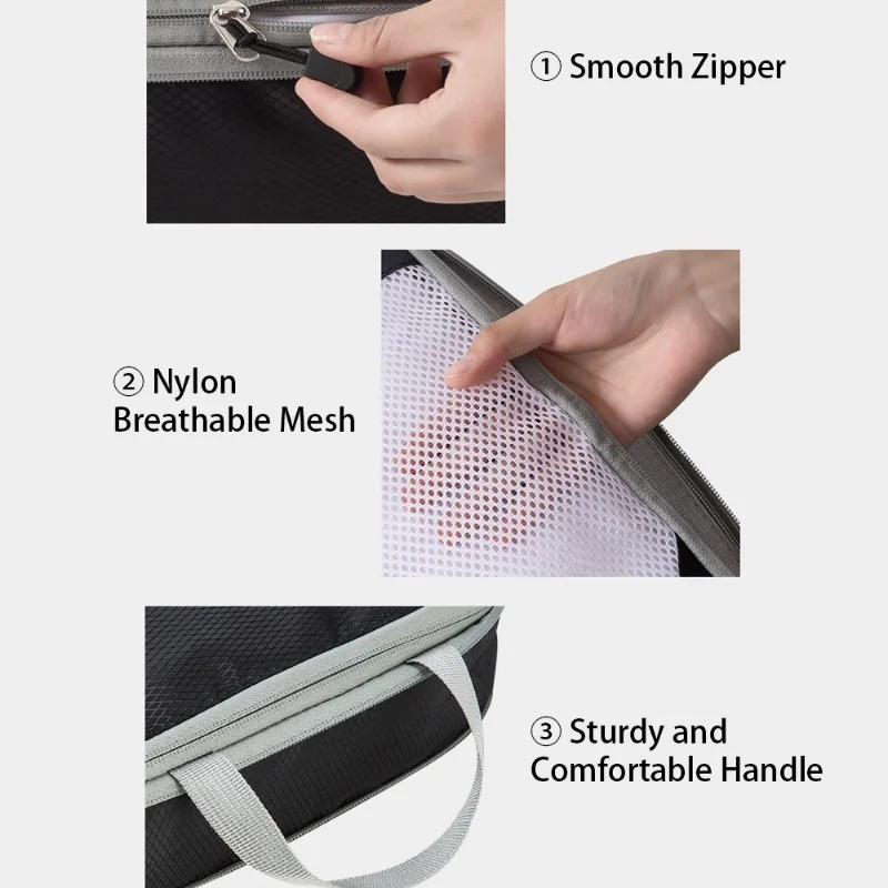 1 Set Compression Packing Cubes Compressible Travel Packing Organizer For Carry On Suitcase