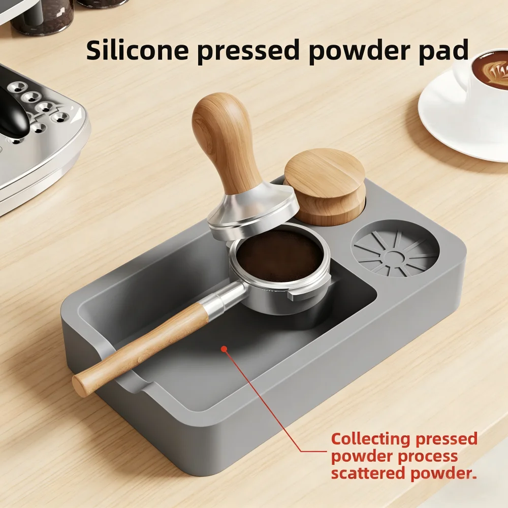 Silicone Tamping Pad Coffee Machine Tray Mat Anti-spill Powder Operation Mat Barista Special Press Pad Accessories for Home Cafe