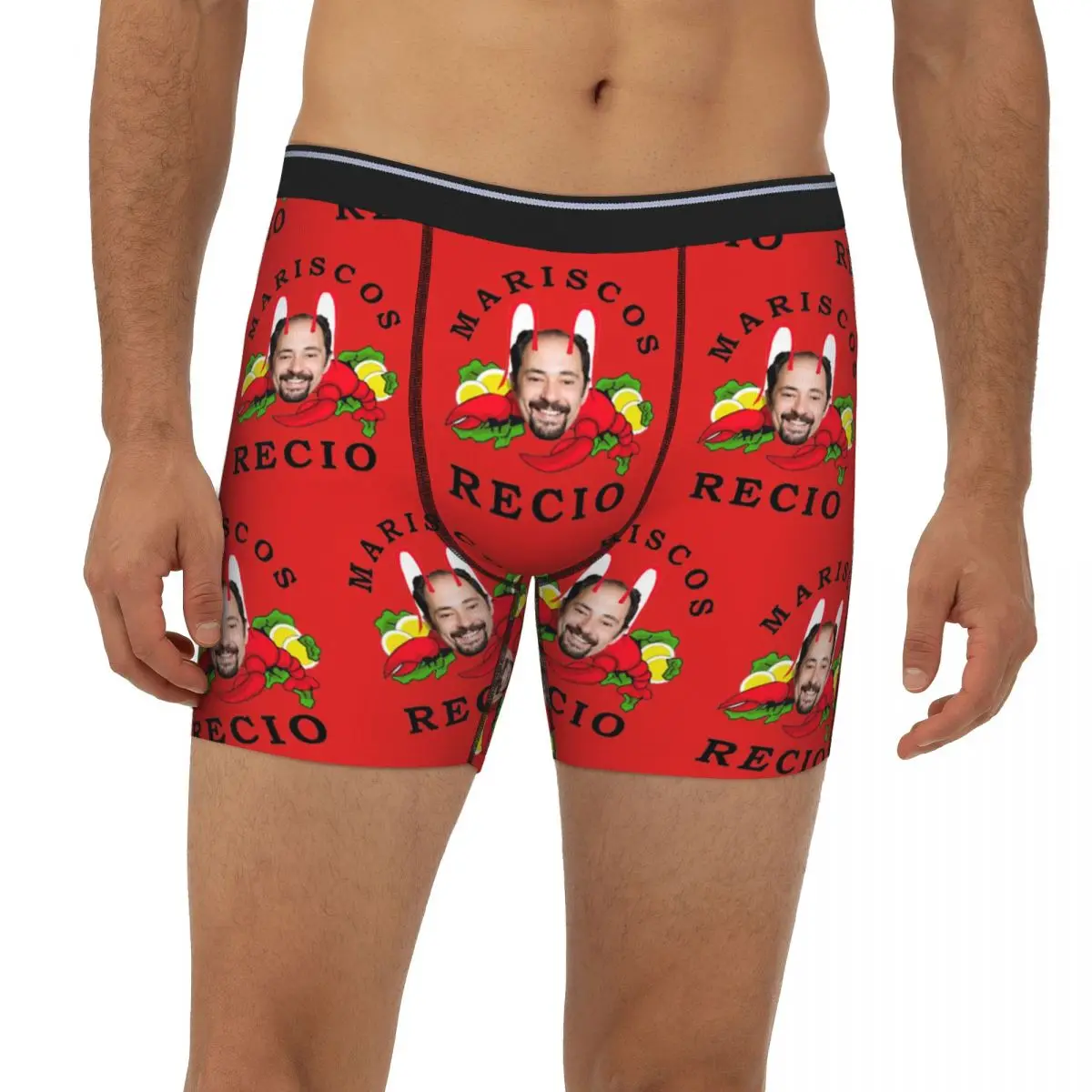 

Длинные трусы-боксеры Antonio Recio, короткие мужские трусы, вентилирующее нижнее белье для мужчин, подарки бойфренду