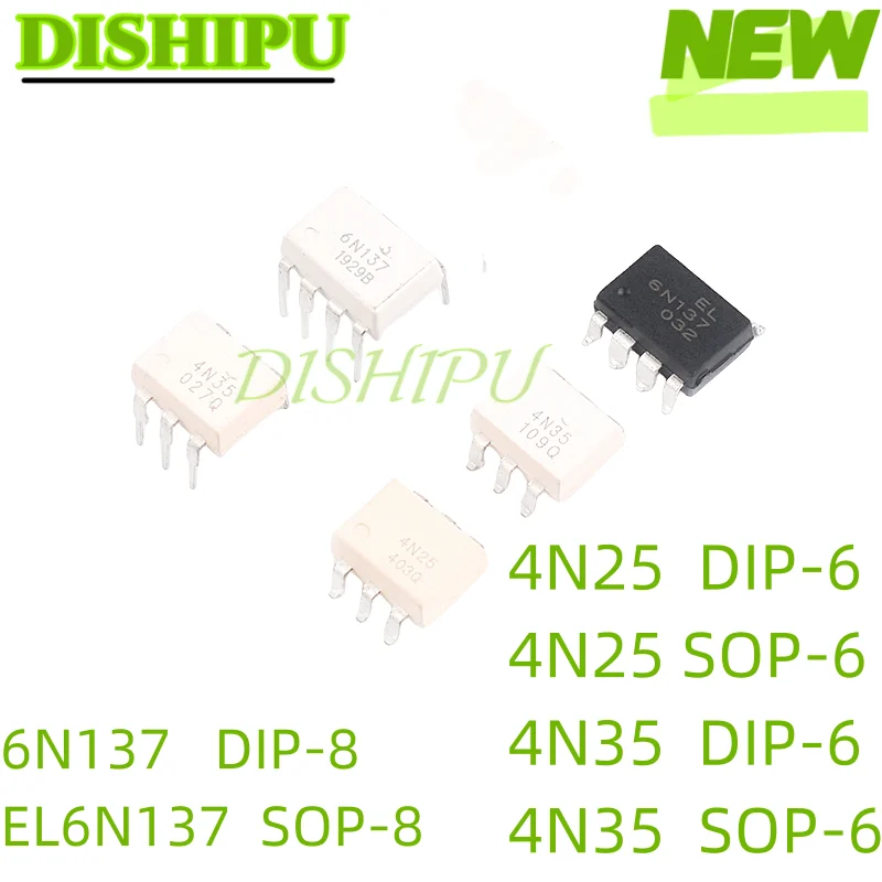 

5PCS 6N137 LE6N137 4N25 4N35 High speed optocoupler isolator optocoupler in-line/patch IC chip SOP DIP-6 DIP SOP-8