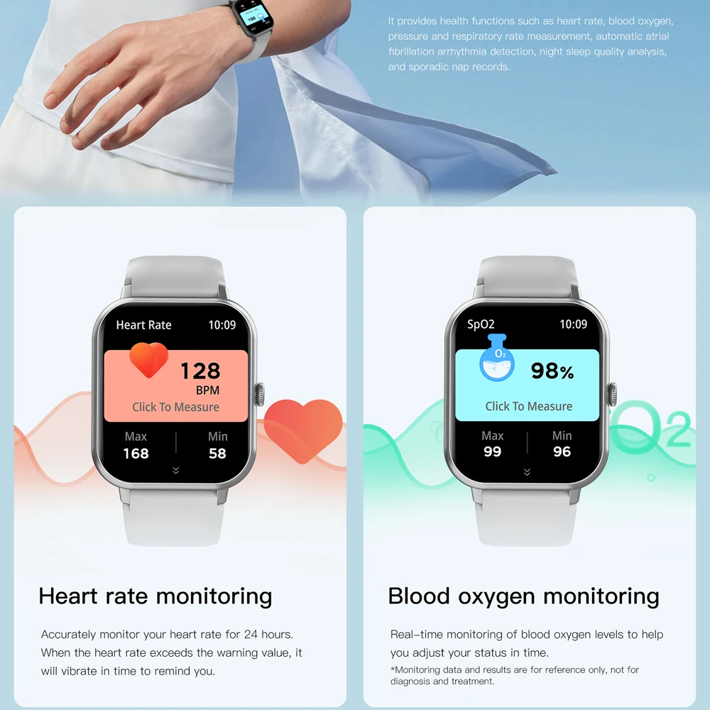 VALDUS 2025 nuevo reloj inteligente hombres mujeres Bluetooth llamada detección de ritmo cardíaco asistente de voz Compatible con Android IOS Smartwatch
