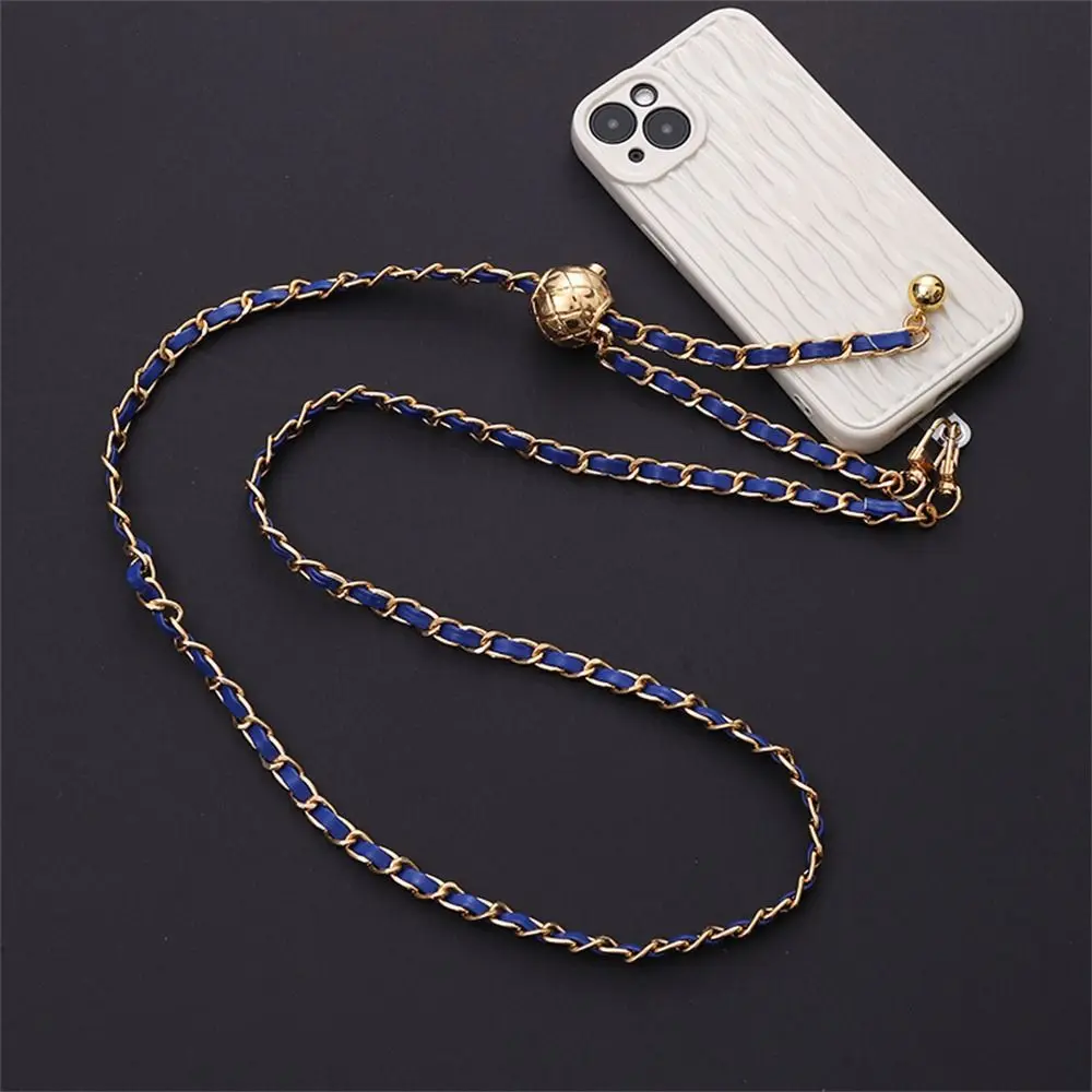 

Anti-lost Crossbody Phone Chain Adjustable Metal Phone Case Hanging Phone Charm PU Leather Phone Neck Straps Phone Accessories