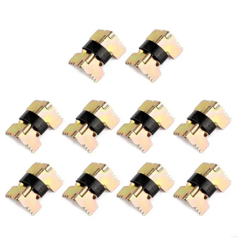 A2UD 10pcs 자체 잠금 미니 스프링로드 힌지 케이스 보석 나무 목재 안경
