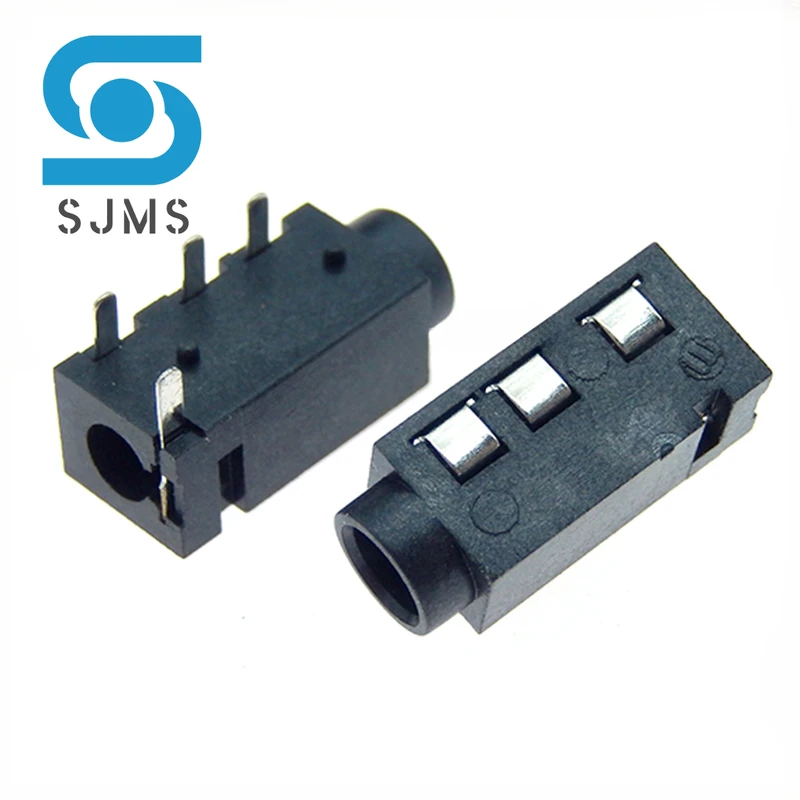 10Pcs PJ320A/D 4Pole TRRS 3.5 MM Audio Jack Connector Through Holes PCB Horizontal 4 Contact 4 Conductor Right Angle DIP SMD