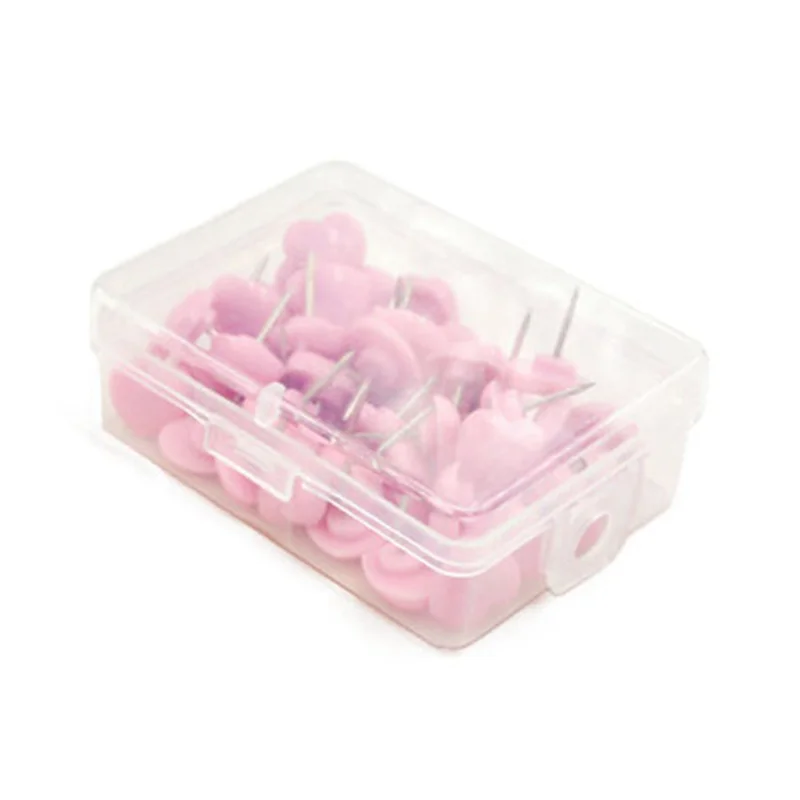 รูปหัวใจ 150 ชิ้นพลาสติกคุณภาพ Cork Board ความปลอดภัยสี Push Pins Thumbtack สํานักงานโรงเรียนอุปกรณ์เสริมสีชมพู