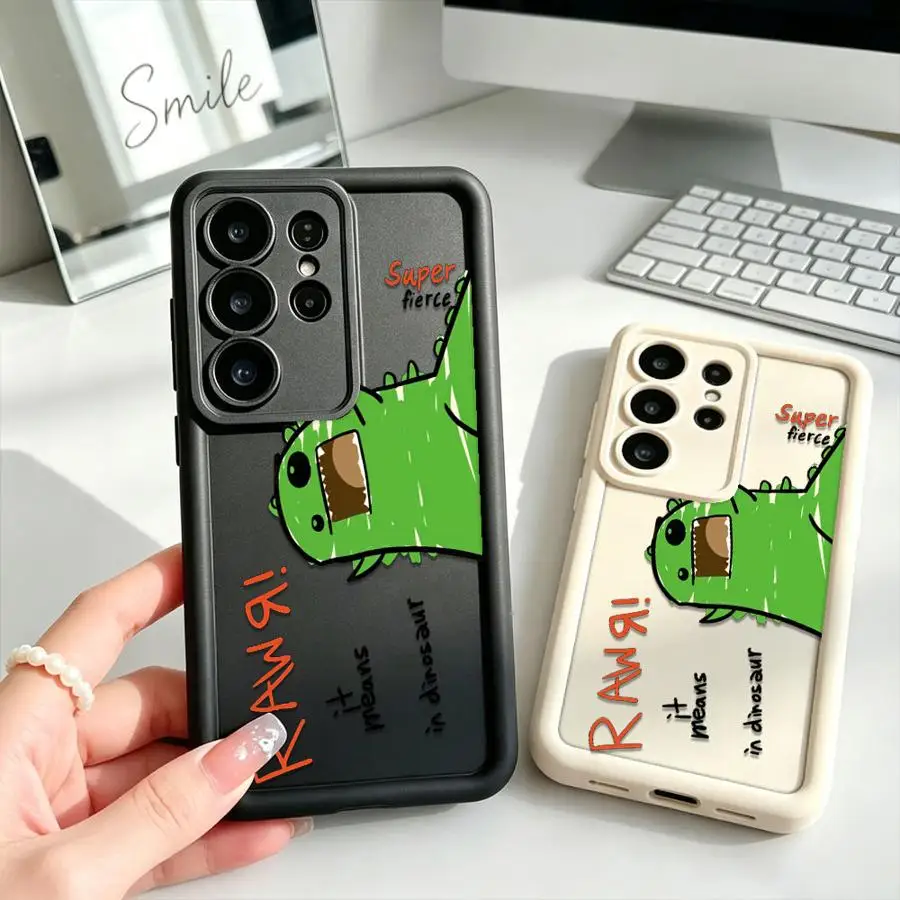 Case for Samsung Galaxy S26 Ultra S25 Edge S24Ultra S21 S23 FE S20FE S24 Plus S25 S22 Phone Cover Cartoon Dinosaur
