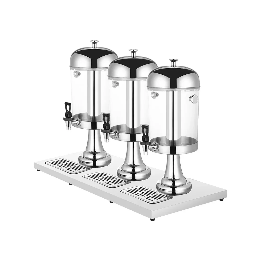 Commercial Equipment Cold Juice Dispenser Beverage Machine  Glass Barrel Body Fruit Drink Dispenser with Base Tap for Restaurant