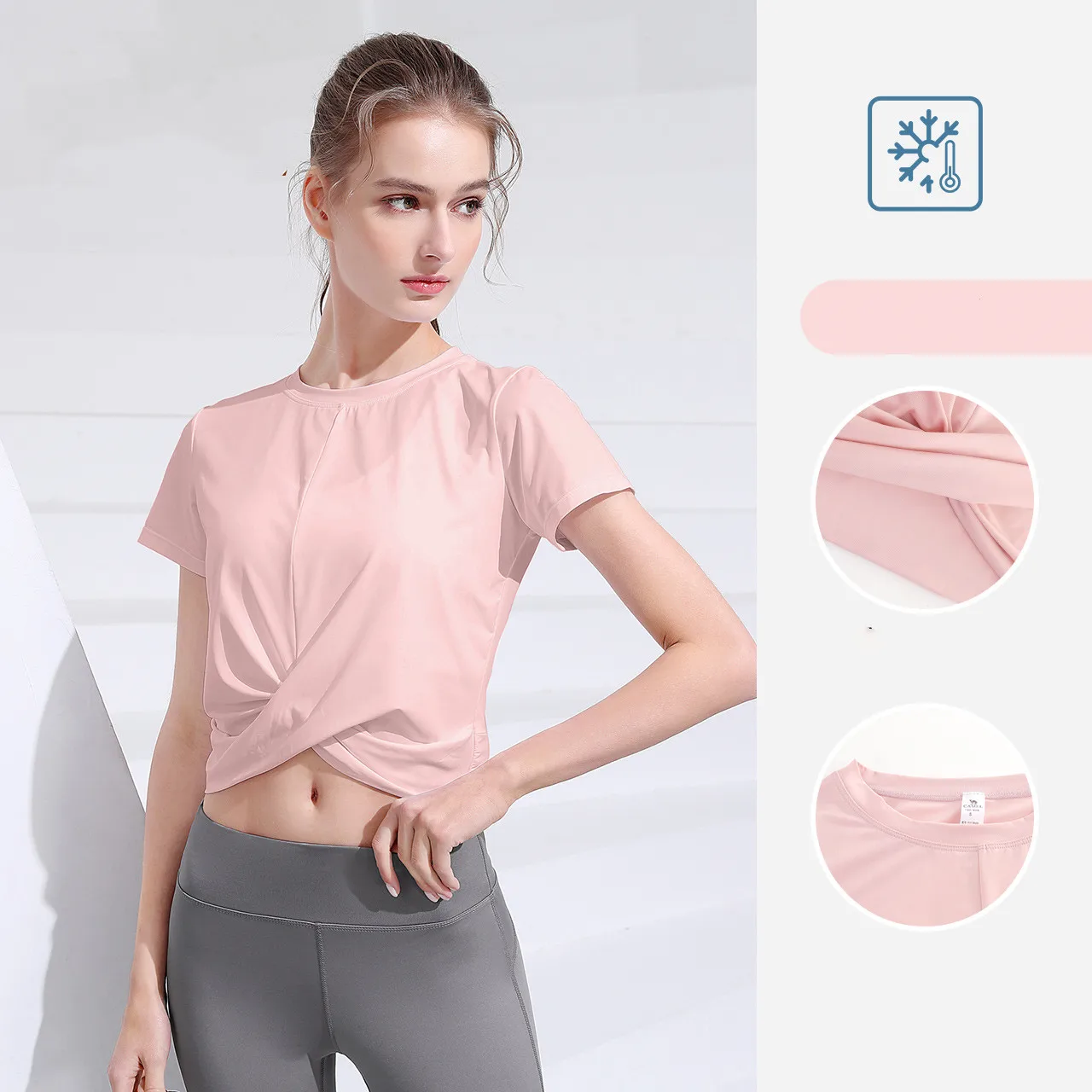 GOLDEN CAMEL Sport Top T-shirts Women Sexy Women's Yoga T-shirts Quick Dry Workout Running Shirts for Women Gym image 4
