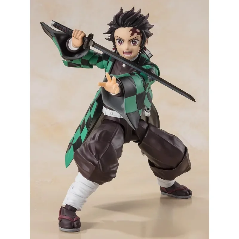 Original Bandai S.H.Figuarts Dämon Slayer Kamado Tanjirou Anime Action Figure PVC Spielzeug Geschenk Sammeln Modell Ornamente