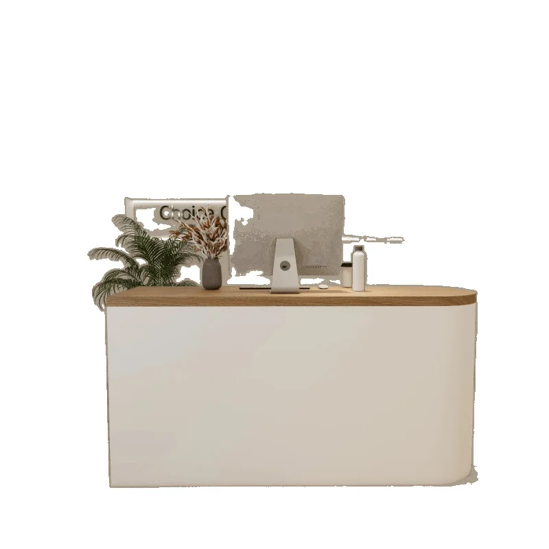 

Small simple modern women's clothing store bar table courtyard reception counter hairdresser front desk
