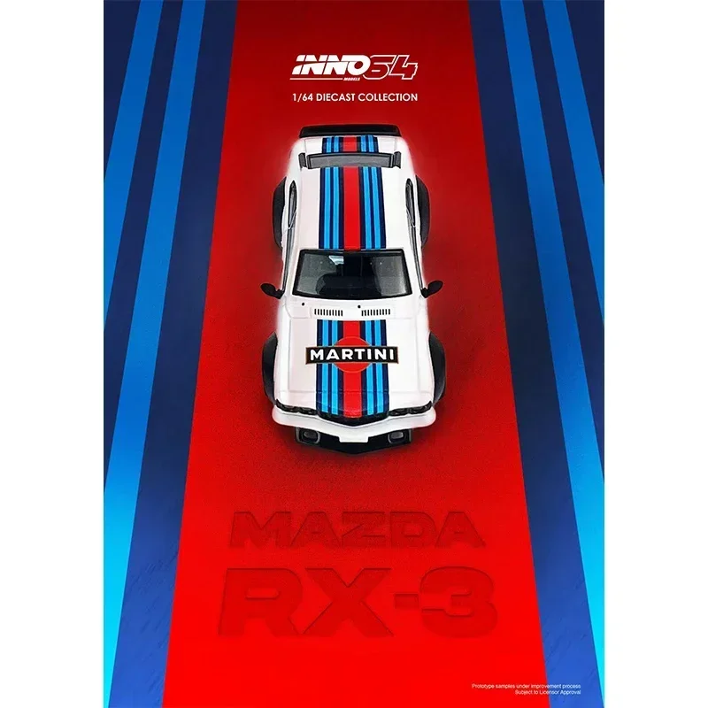 プレセール INNO 1:64 マツダサバンナ RX3 MTN レーシング ライバー ダイキャスト ジオラマ カー モデル コレクション おもちゃ