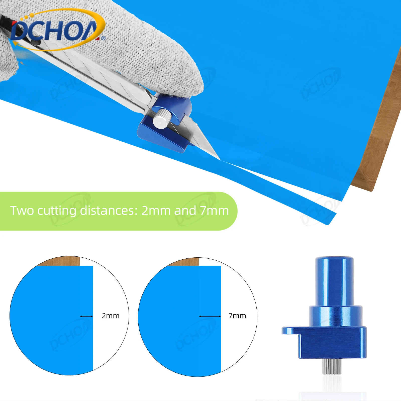 Precision Aluminum Alloy Utility Knife Edge Cutting Tool For Vinyl Car Wrapping Window Tinting Protective With 2pcs Patch
