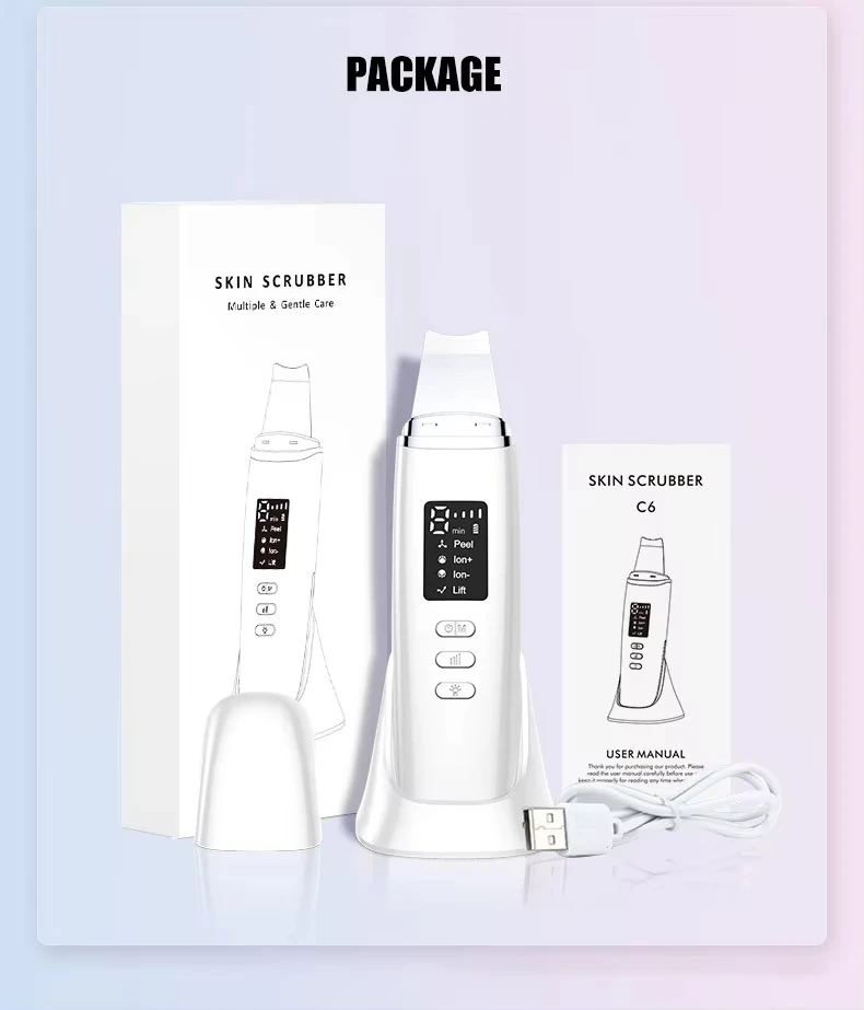 Sérum de nettoyage en profondeur ultrasonique 5 en 1, Design élégant et personnalisé, épurateur de peau par Infusion, exfoliant avec station d'accueil