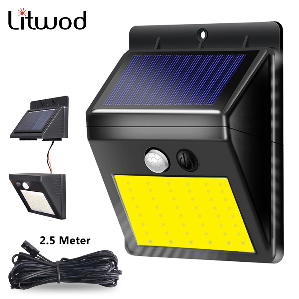 

Built in Battery Led Solar Light COB Splittable Wall Lamp Split Motion Sensor Street OutdoorPowered Sunlight Waterproof