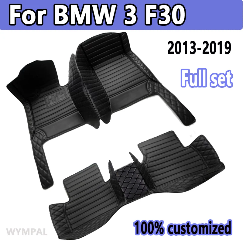 Car Floor Mats For BMW 3 F30 325i 330i 320i 318i Five Doors 2013 2014 15 16 17 18 19 Foot Pads Carpet Cover Interior Accessories