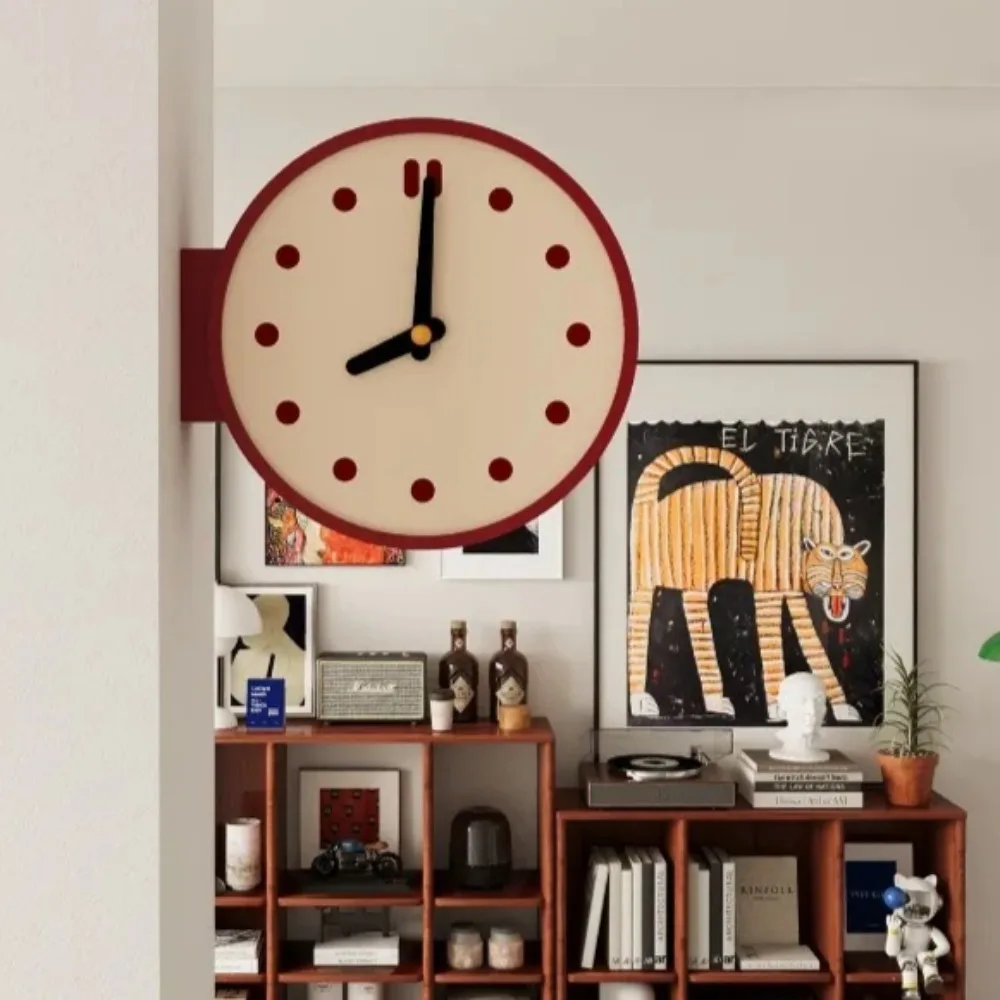 Morden Corner Wall Clock Creative Wall Clock Living Room Restaurant Wall Watch Bedroom Table Clock Needle Retro Home Decor