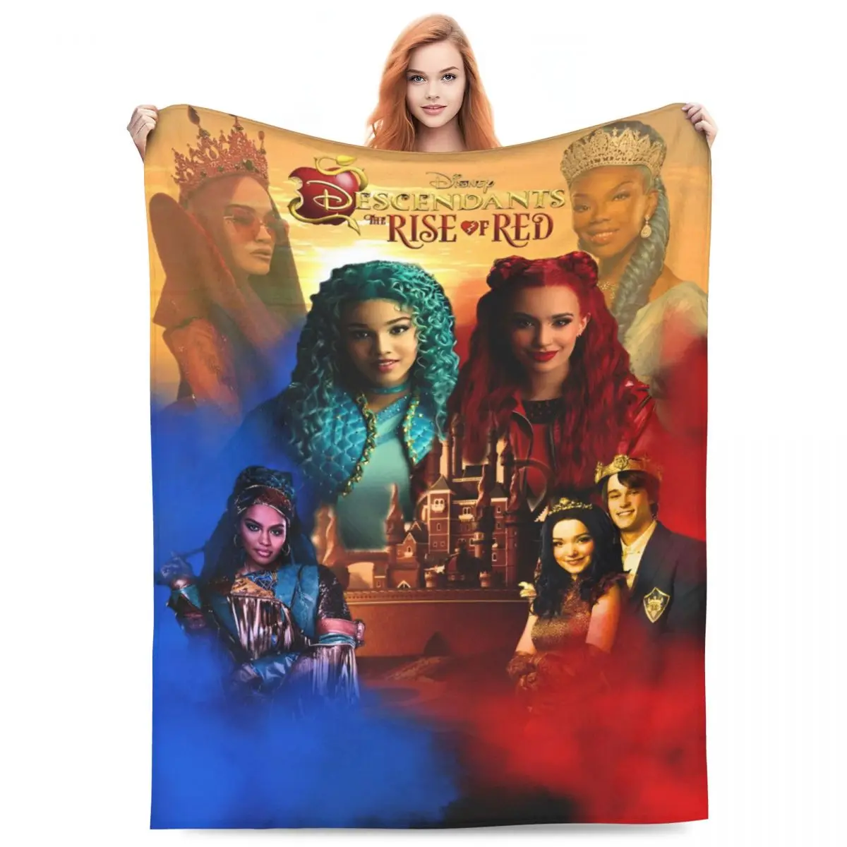 Christmas Gift For Friend Descendants 4 The Rise Of Red Stuff Throw Blankets Warm Flannel Fleece Throw Blanket