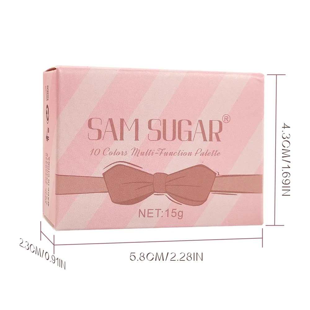 ミニ三つ折りメイクアップトレイ豊富な色合いのアイシャドウパレット防水長持ちポータブルハイライターブラッシュコントゥアパレット