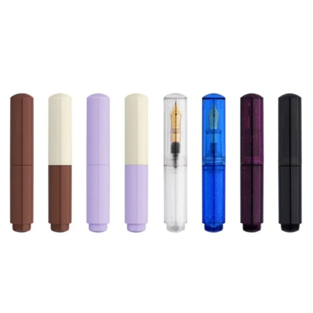 NEW Mini Fountain Pen Transparent Eyedropper EF Gift Pens Pocket-Size Acrylic School Office Supplies Writing Gift Set