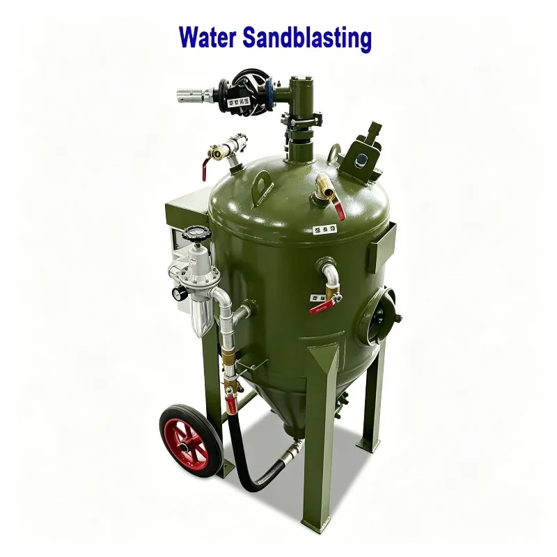 Sandblasting Machine Pneumatic High Pressure Mobile Wet/Dry Sand Blasting Machine Metal Iron Parts Derusting Nachine Sandblaster
