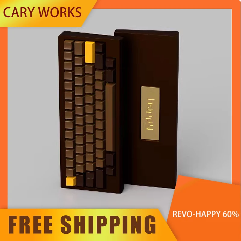 Revo-Happy 60% Mechanical Keyboard Kit Gasket Two Mode Bluetooth Keyboard Kit Structure Hot Swap Ergonomic Keyboard Custom Gift