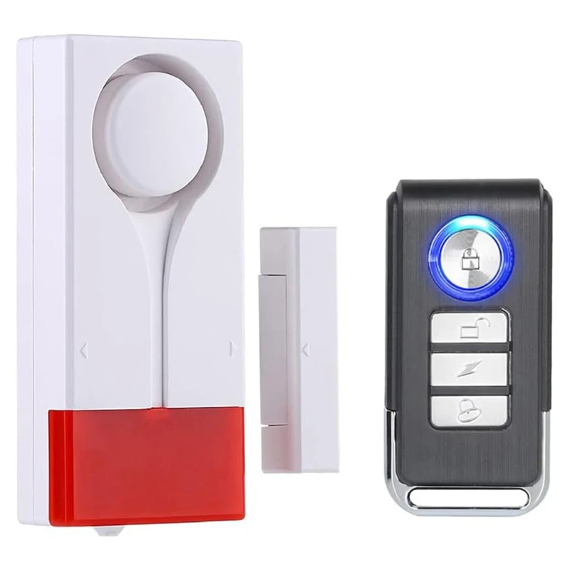 Door Window Open Alarm, Wireless Remote Control Magnetic Sensor Chime Anti Theft Home Security DIY Protection