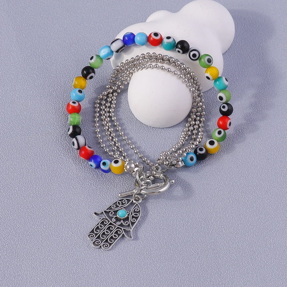 Aihua Tibetan Silber Natur Türkis Stein Perlen Armband & Armreif für Frauen Böhmen ethnische Aussage Schmuck Zubehör – Detail 20