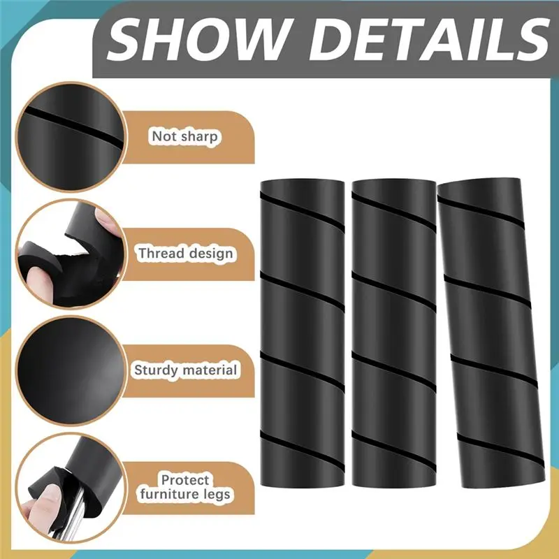 A11E-4 Pcs Bed Frame Toe Protectors 6Inch Bed Frame Leg Covers, Bed Frame Feet Protectors For Toe Saver Keep Your Toes