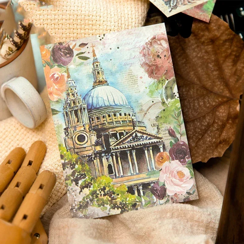 30pcs/pack Ins Travel Materials Paper Can Be Written Material Collage Junk Journal DIY Scrapbooking Ins Stationery Supplies