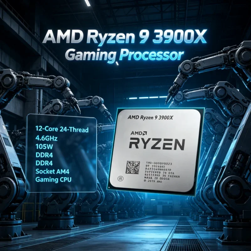 AMD Ryzen 9 3900X R9 3900X Desktop Processor 12-Core 24-Thread 3.8GHz 105W 7nm 64M L3 DDR4 for Office