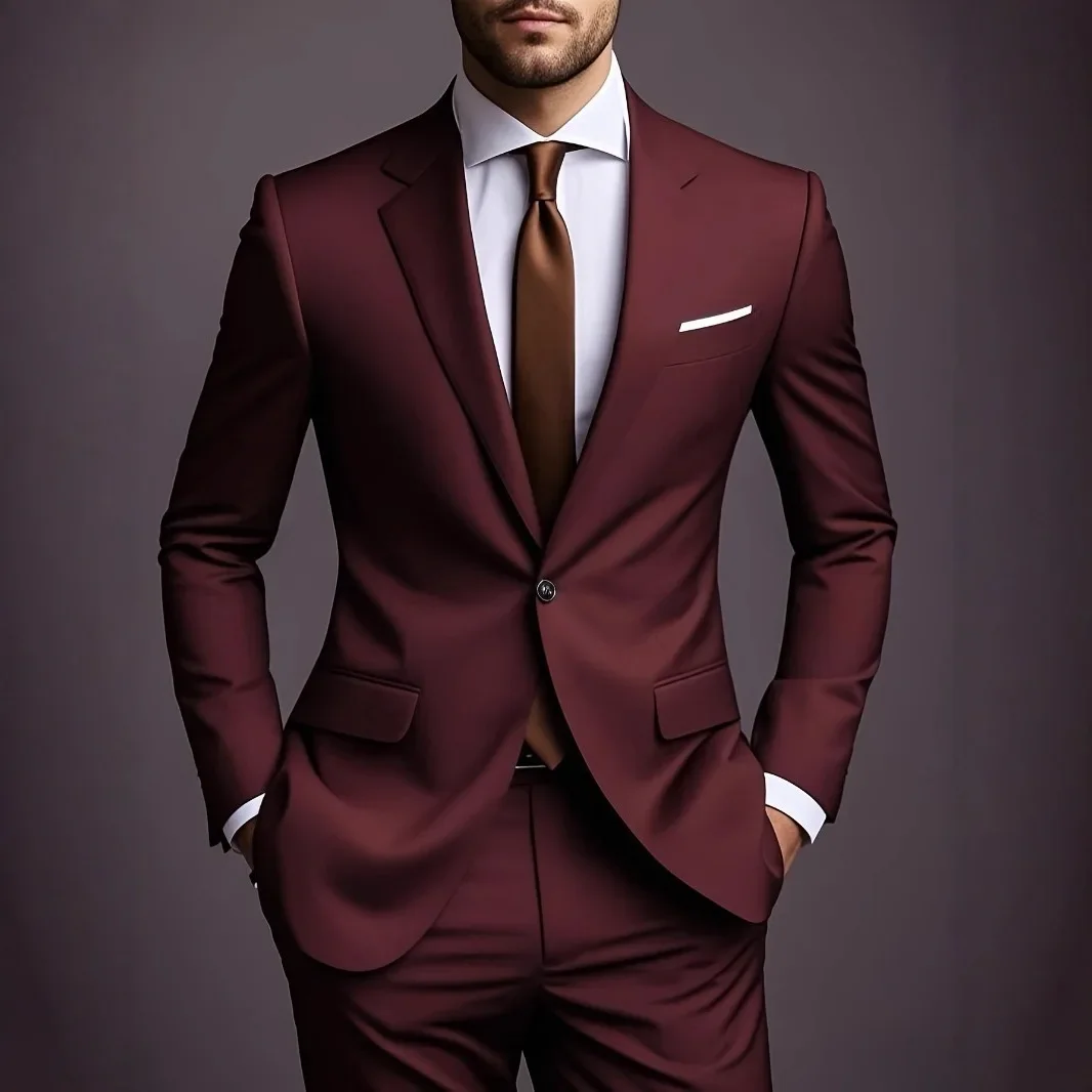 بدلة زفاف كاجوال رجال الأعمال طقم مكون من قطعتين أسود مع صدرية وبنطلون اتجاه عصري وسيم #2