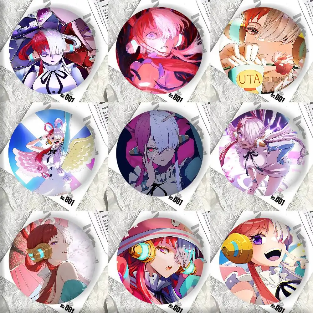 Anime Character O-One Piece Uta Badges Round Cosplay Pin Bag Decor Fans Collect Friends Gifts Brooch