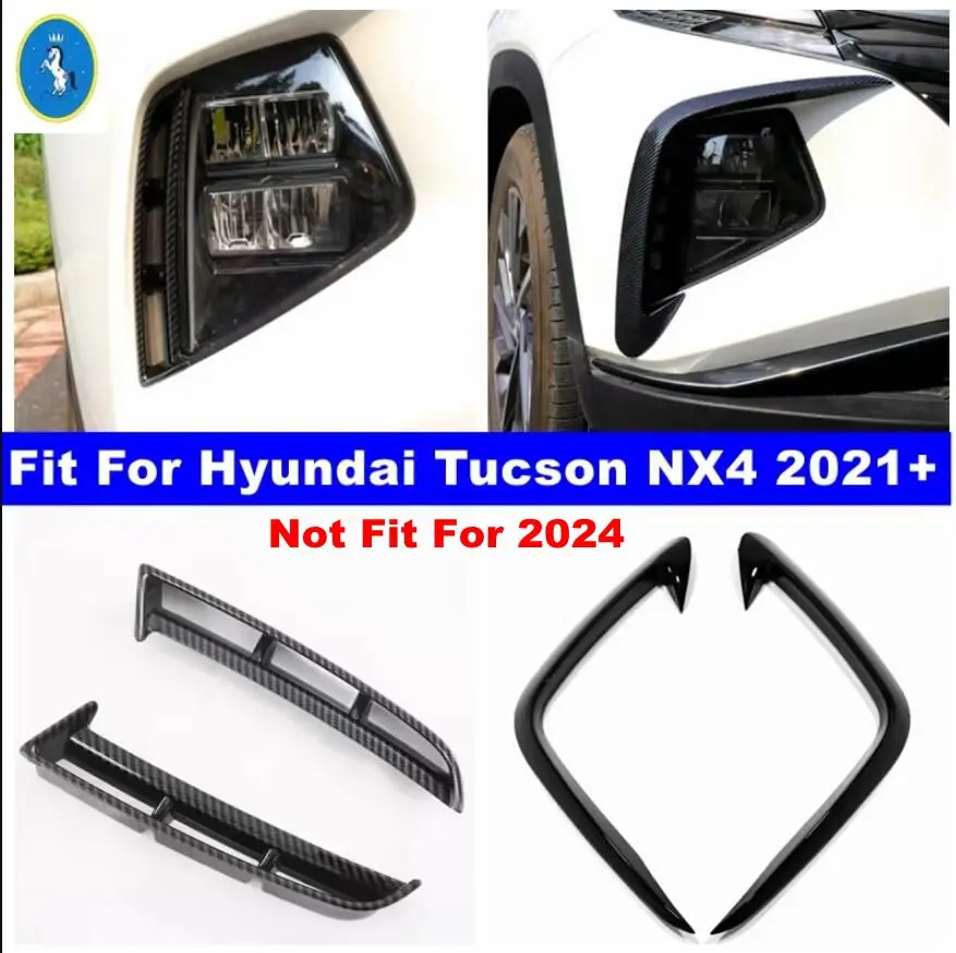 

Auto Front Fog Lights Lamps / Eyelid Eyebrow Blade Stripes Cover Trim For Hyundai Tucson NX4 2021 2022 2023 Interior Accessories