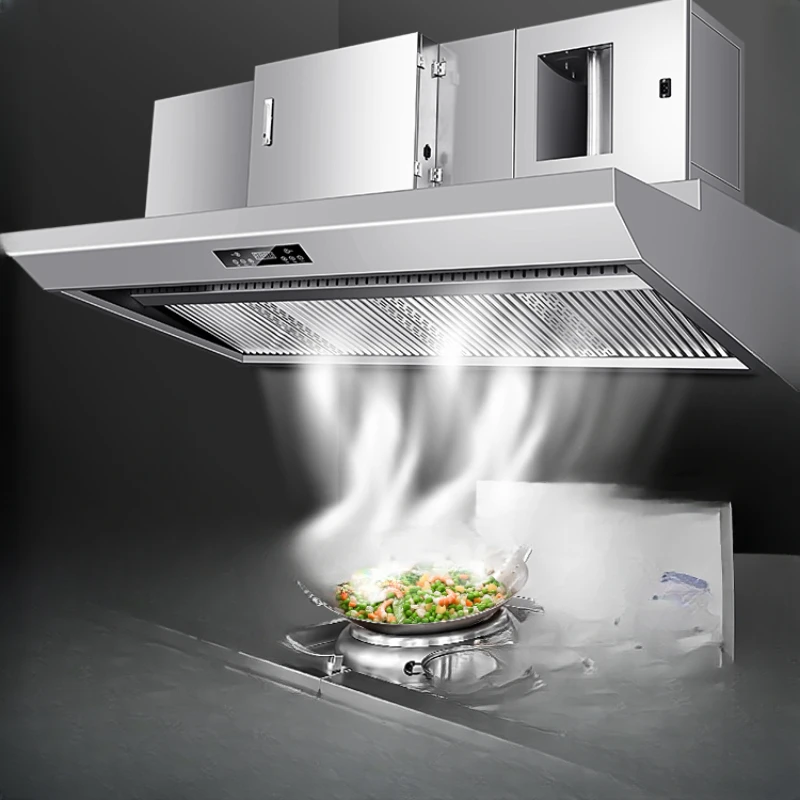 Range hood, commercial purifier, all-in-one machine, large air volume, hotel kitchen equipment, smoke cover, low-altitude