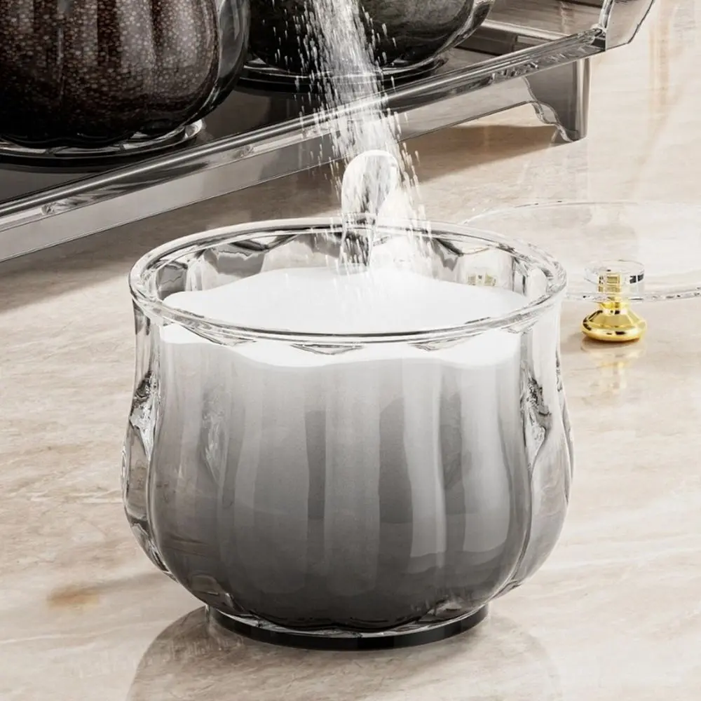 

Plastic Seasoning Jar Set Dustproof Large Capacity Spices Storage Box with Lid Spoon Waterproof Condiment Container Kitchen