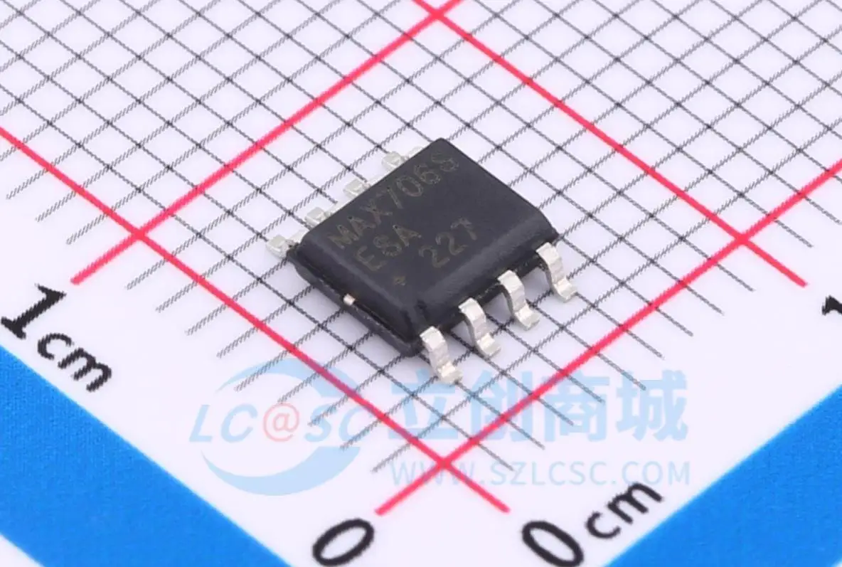 15PCS   Original MAX706SESA+T SOIC-8+3V low-cost microprocessor monitoring circuit chip