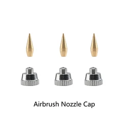 182 Airbrush Accessories Series 0.3mm 0.5mm 0.8mm Nozzle With Cap Kits Professional Nozzles Caps Replacements Parts