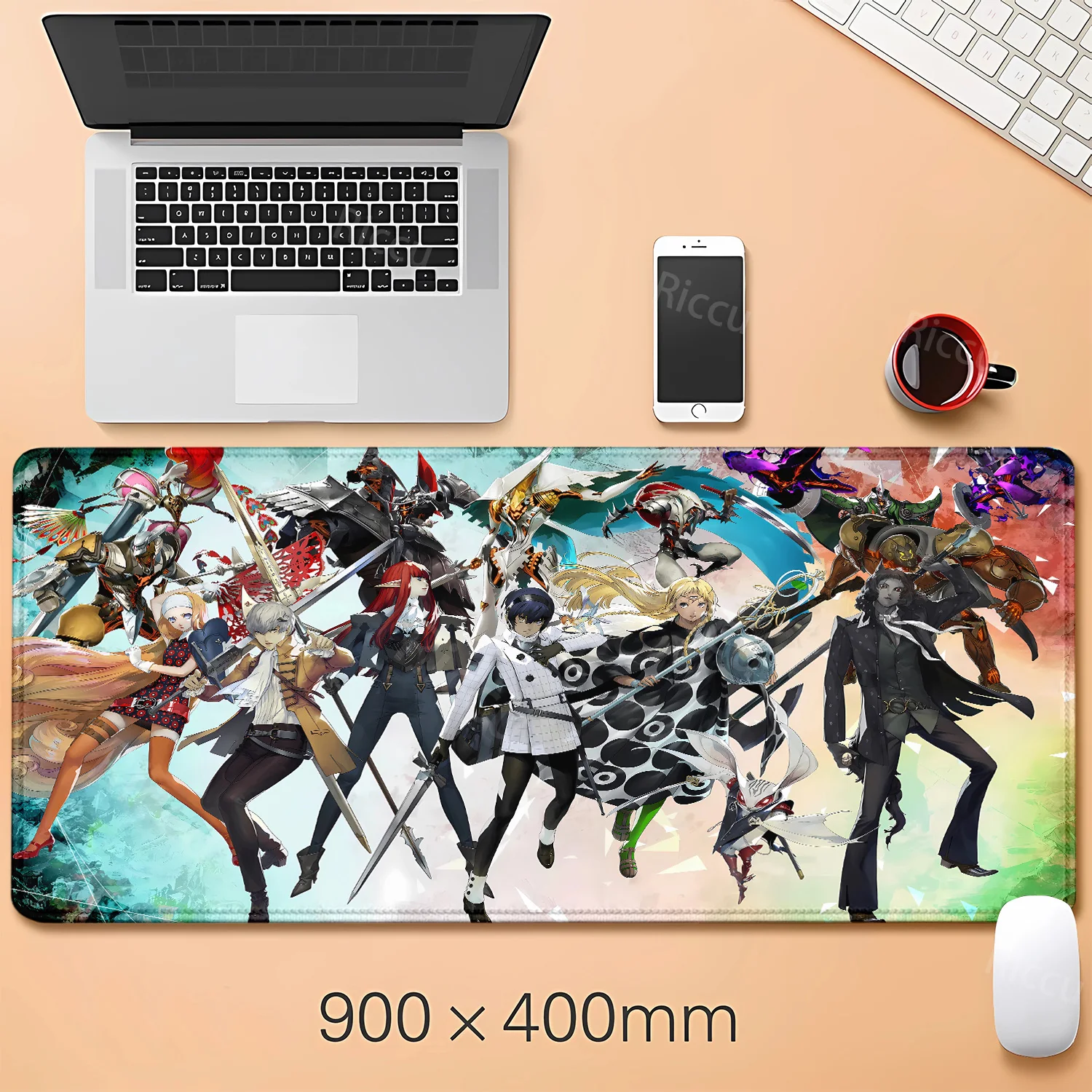 game Metaphor ReFantazio teclado mouse pad XXL 900x400mm Non-Slip Rubber desk mat offices accessories locking Edge art mousepad