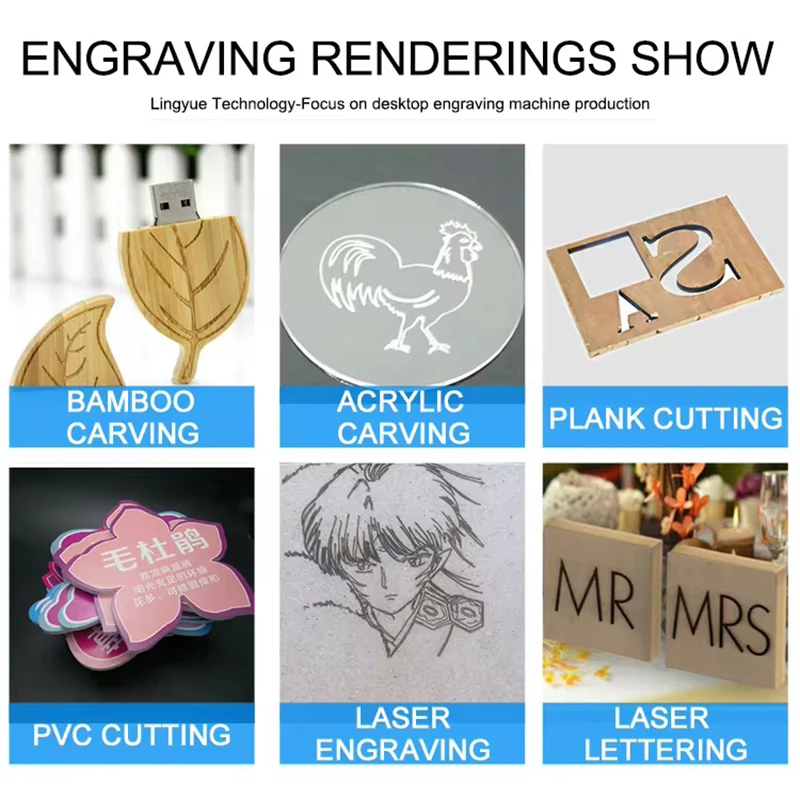 New 6550 Laser Engraver 20W CNC Laser Engraving Machine Work Area 65cm*50cm Wood Router Machine with Offline Controller